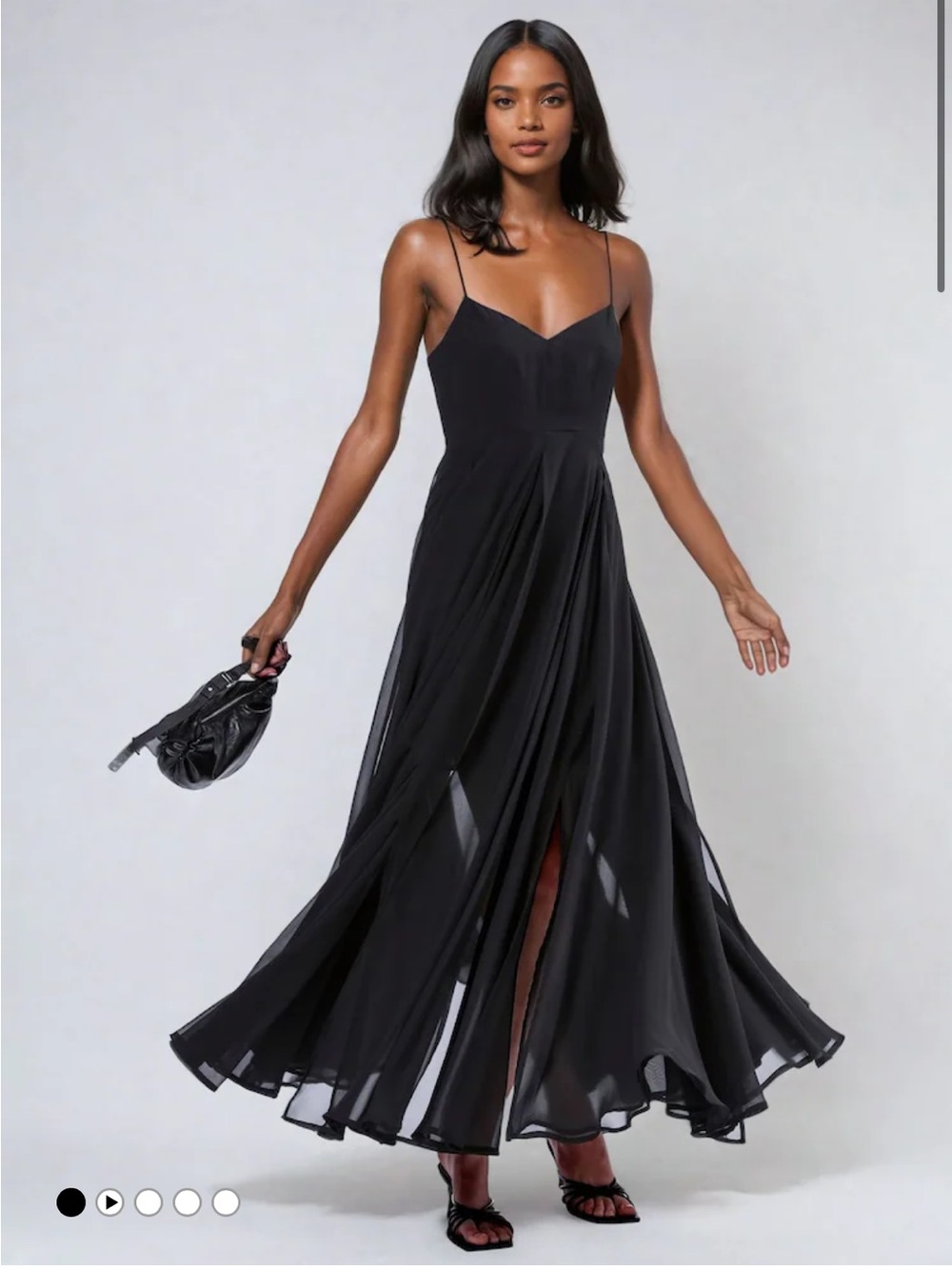 Religion Black Infamous Olsen Full Layer Maxi Dress Size Large NWT